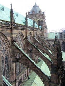 Strasbourg cathedral buttresses