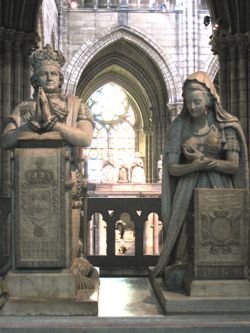 Statues of Louis XVI and Marie-Antoinette, St-Denis, France