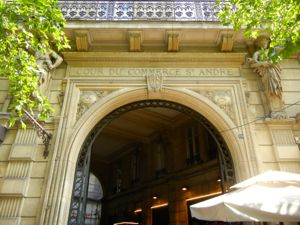 Beautiful arched entryway of the Cour St-André, Paris