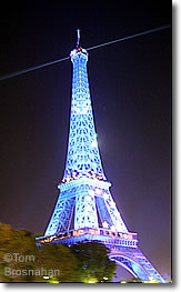Eiffel Tower at night, Paris, France