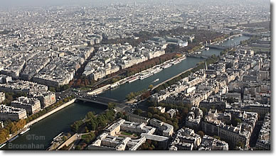 View of the Seine & Paris from the Eiffel Tower