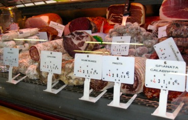 Ham and sausage, Rue Montorgueil, Paris