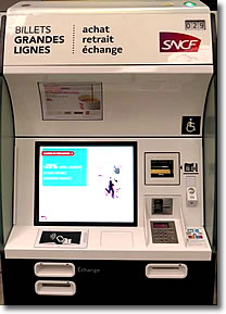 SNCF Grandes Lignes ticket machine, Paris, France
