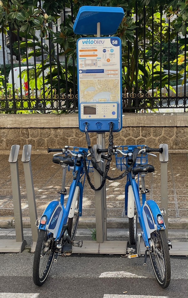 Shared Velobikes in Nice, France