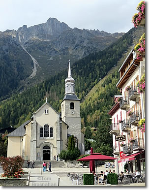 Center of Chamonix-Mont-Blanc, France