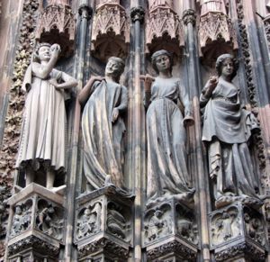 Foolish virgins, Strasbourg Cathedral, France