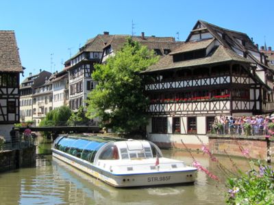 Boat in La Petite France, Strasbourg