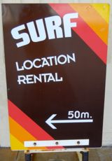 Surf rental sign, Biarritz
