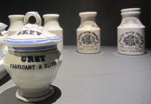 Mustard jars, Musée de la Vie Bourguignonne, Dijon