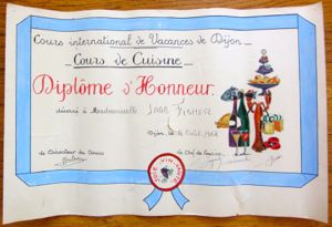 Diploma from Dijon, France