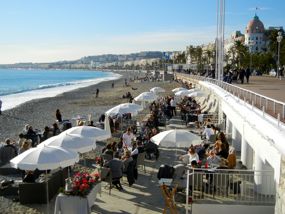 Lunch on the beach in Nice, France