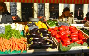 Vegetables in the Cours Saleya Market, Nice, France