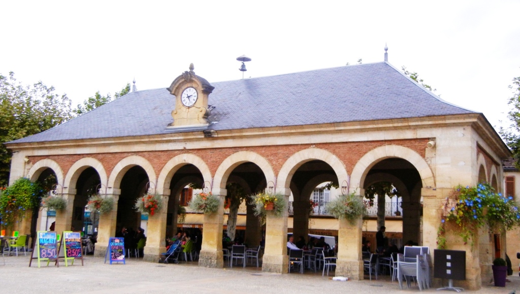 19th-century market building in Lalinde, Dordogne, France.