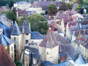 Colorful rooftops, Sarlat, Dordogne, France