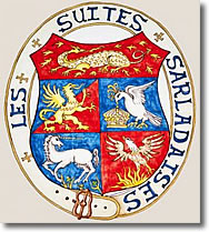 Shield of the Suites Sarladaises, Sarlat-la-Canéda, Périgord Noir, France