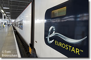 Eurostar train, St Pancras Station, London, England