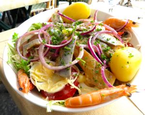 Seafood salad, Dieppe, France
