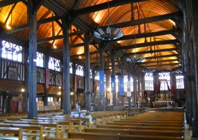 Interior,Église Ste-Catherine, Honfleur, France