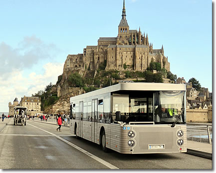 Shuttle bus (navette) at Mont St-Michel, France