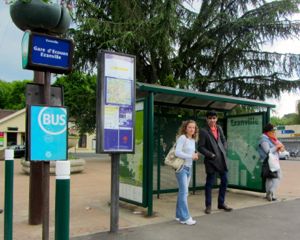 Bus stop, Ecouen, France