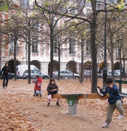 Children playing, Place des Vosges, Paris