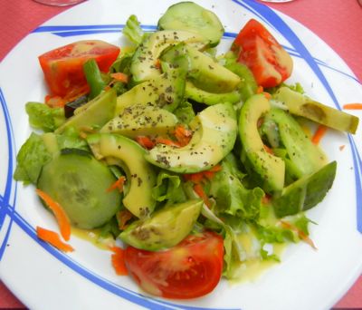 Avocado salad, Rue Mouffetard, Paris
