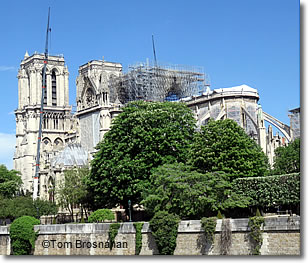 Catledrale Notre-Dame de Paris after fire of 15 April 2019