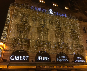 Christmas lights, Gibert Jeune, Paris