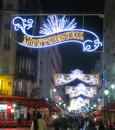 Christmas lights, Rue Montorgueil