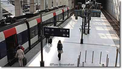 RER-B Trains at Paris-Charles de Gaulle Airport, France