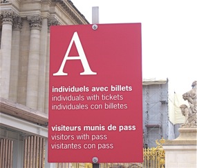 Versailles entrance A, France