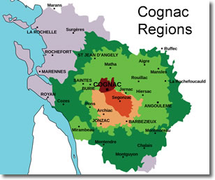 Cognac wine-growing regions, France