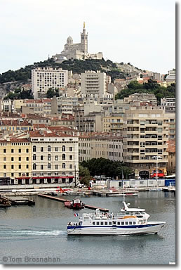 Vieux Port & Notr-Dame de la Garde Church, Marseille, Provence, France